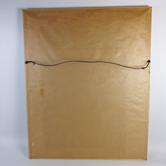 Vintage Finished Crewel Embroidery MCM 3D Fern Flowers Sunset 1975 16x20 Inches - Picture 10 of 11